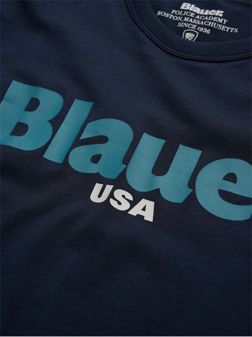 t-shirt uomo blu BLAUER | 25SBLUH02192004547/888